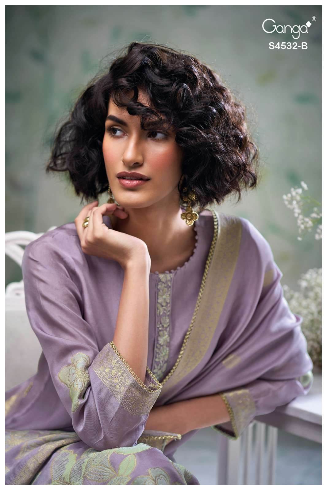 Oshika S4532 Ganga Woven Silk Pant Style Suits Exporter India