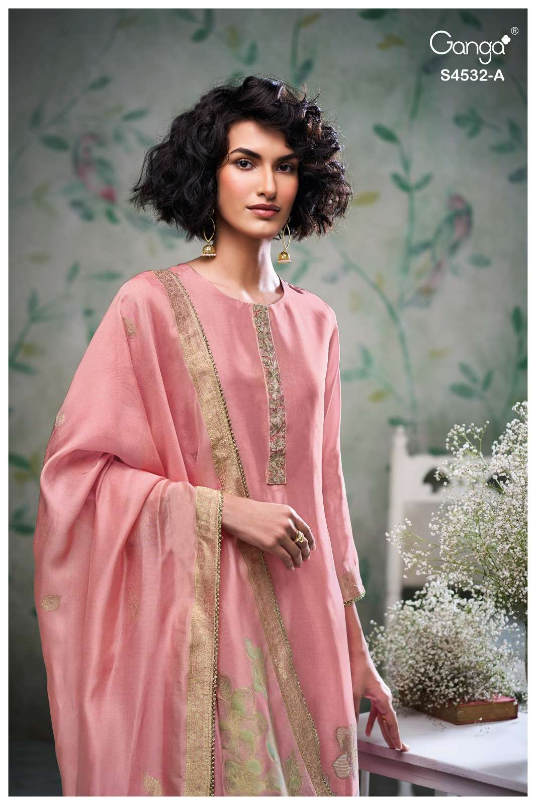 Oshika S4532 Ganga Woven Silk Pant Style Suits Exporter India