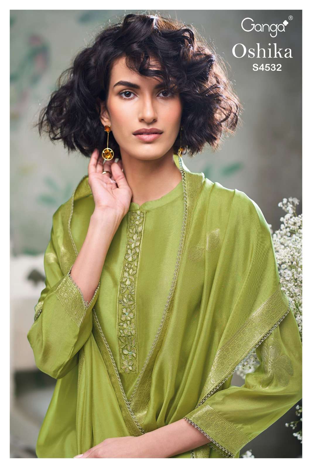 Oshika S4532 Ganga Woven Silk Pant Style Suits Exporter India