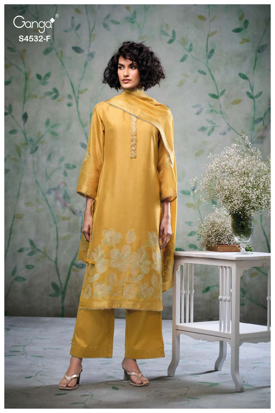 Oshika S4532 Ganga Woven Silk Pant Style Suits Exporter India