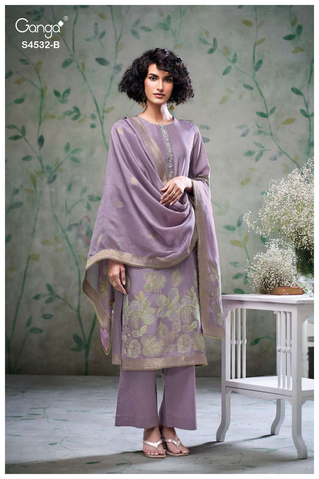 Oshika S4532 Ganga Woven Silk Pant Style Suits Exporter India