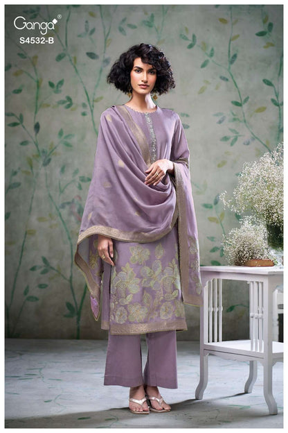 Oshika S4532 Ganga Woven Silk Pant Style Suits Exporter India
