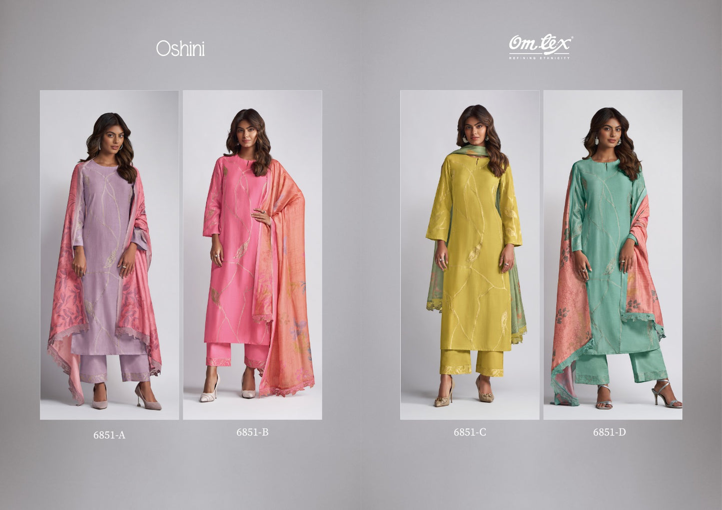 Oshini Omtex Pure Linen Pant Style Suits Wholesale Rate
