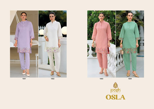 Osla Posh Roman Silk Co Ord Set Wholesaler India