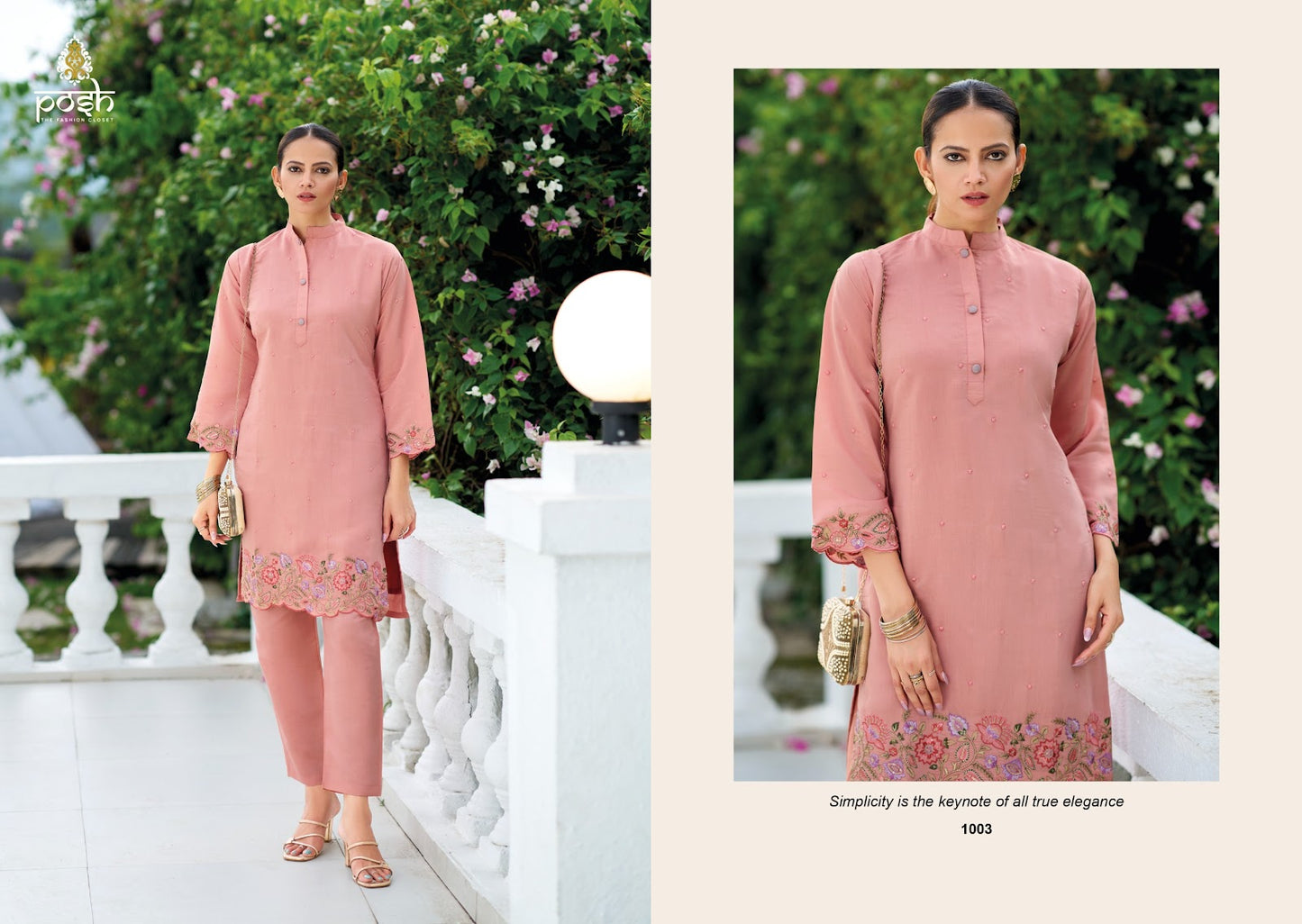 Osla Posh Roman Silk Co Ord Set Wholesaler India