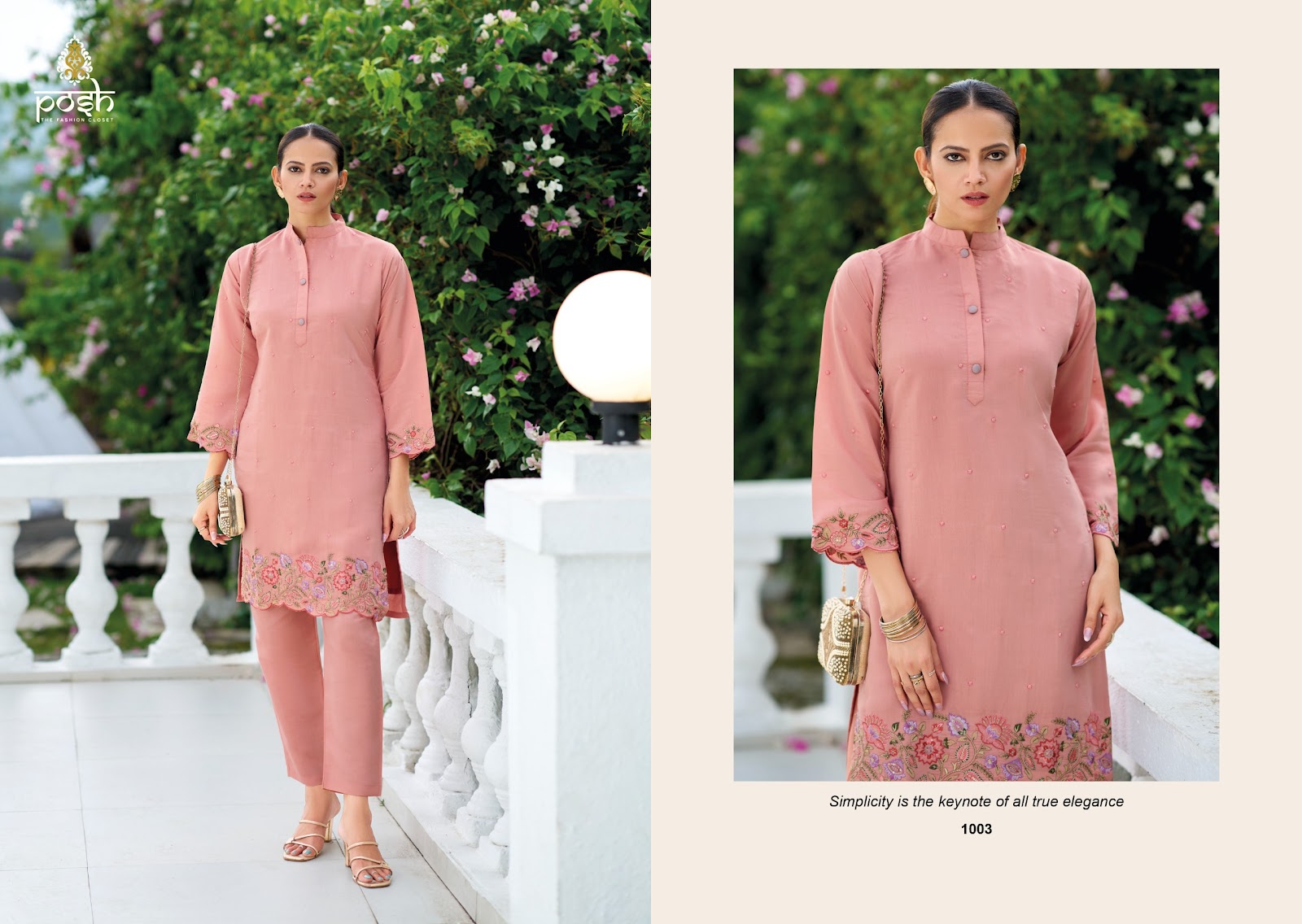 Osla Posh Roman Silk Co Ord Set Wholesaler India