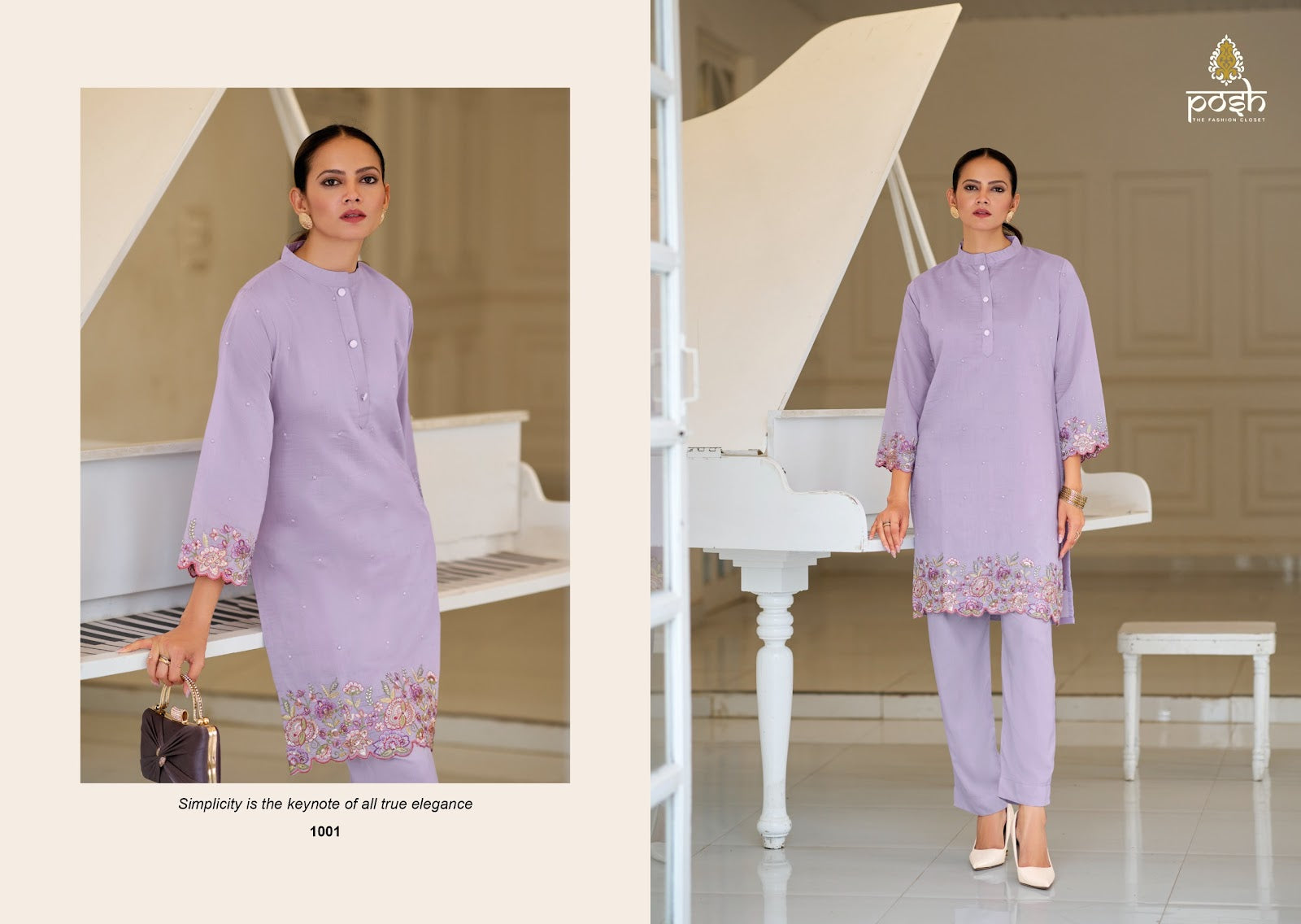 Osla Posh Roman Silk Co Ord Set Wholesaler India