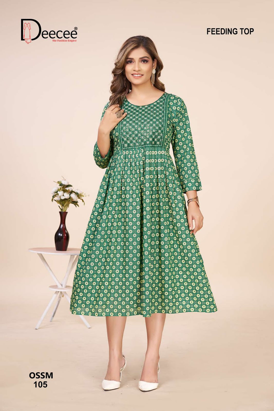 Ossm Deecee Rayon Feeding Kurtis Exporter