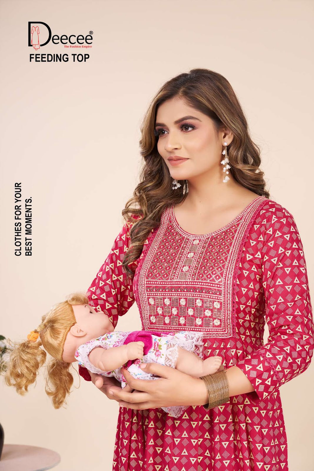 Ossm Deecee Rayon Feeding Kurtis Exporter