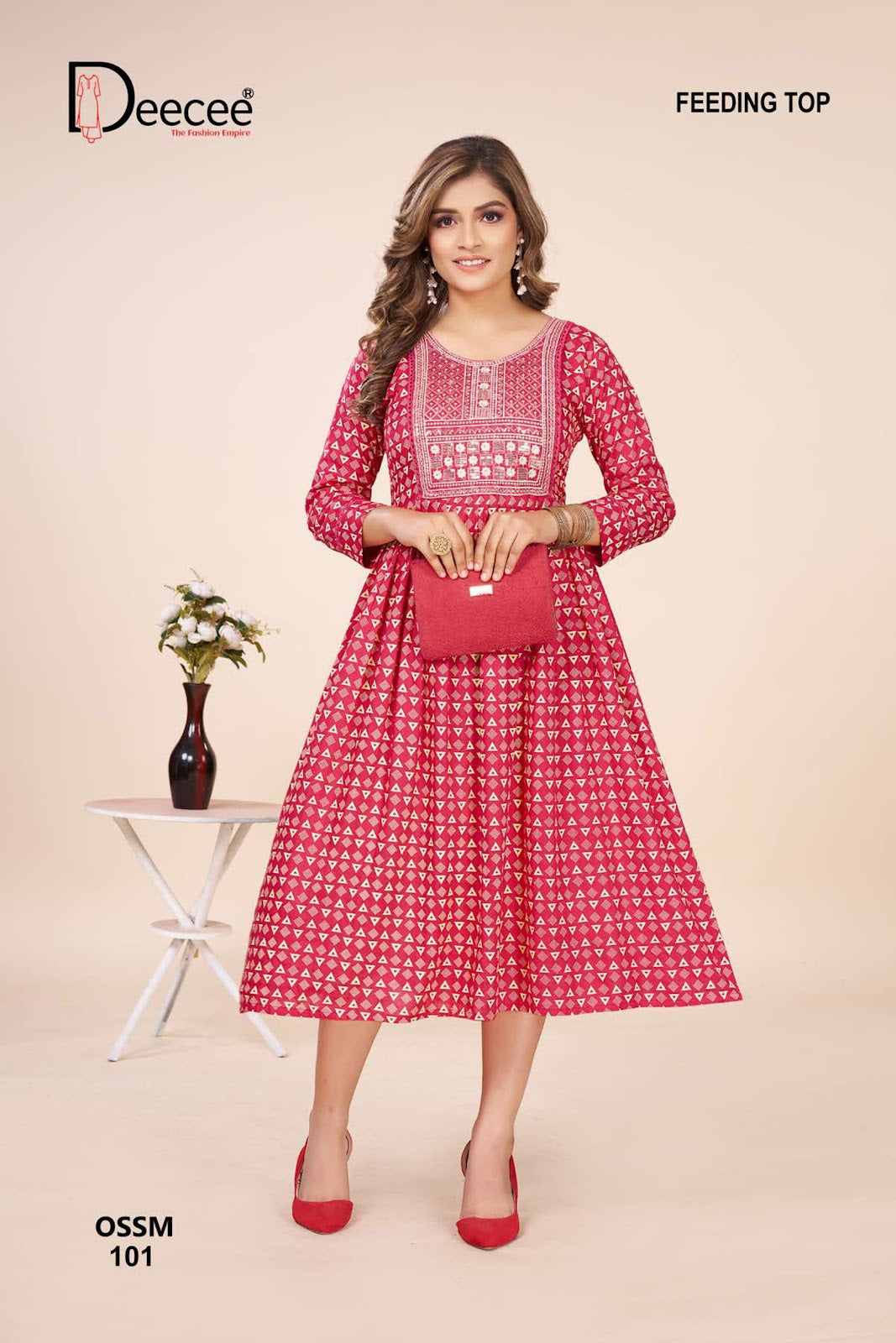 Ossm Deecee Rayon Feeding Kurtis Exporter