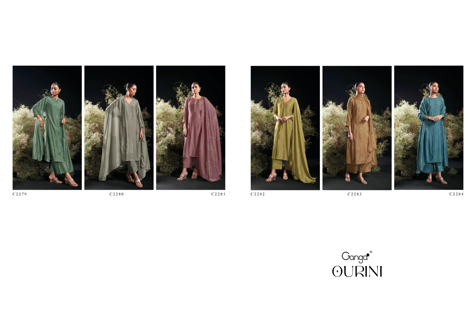 Ourini Ganga Pure Bemberg Plazzo Style Suits Manufacturer Gujarat