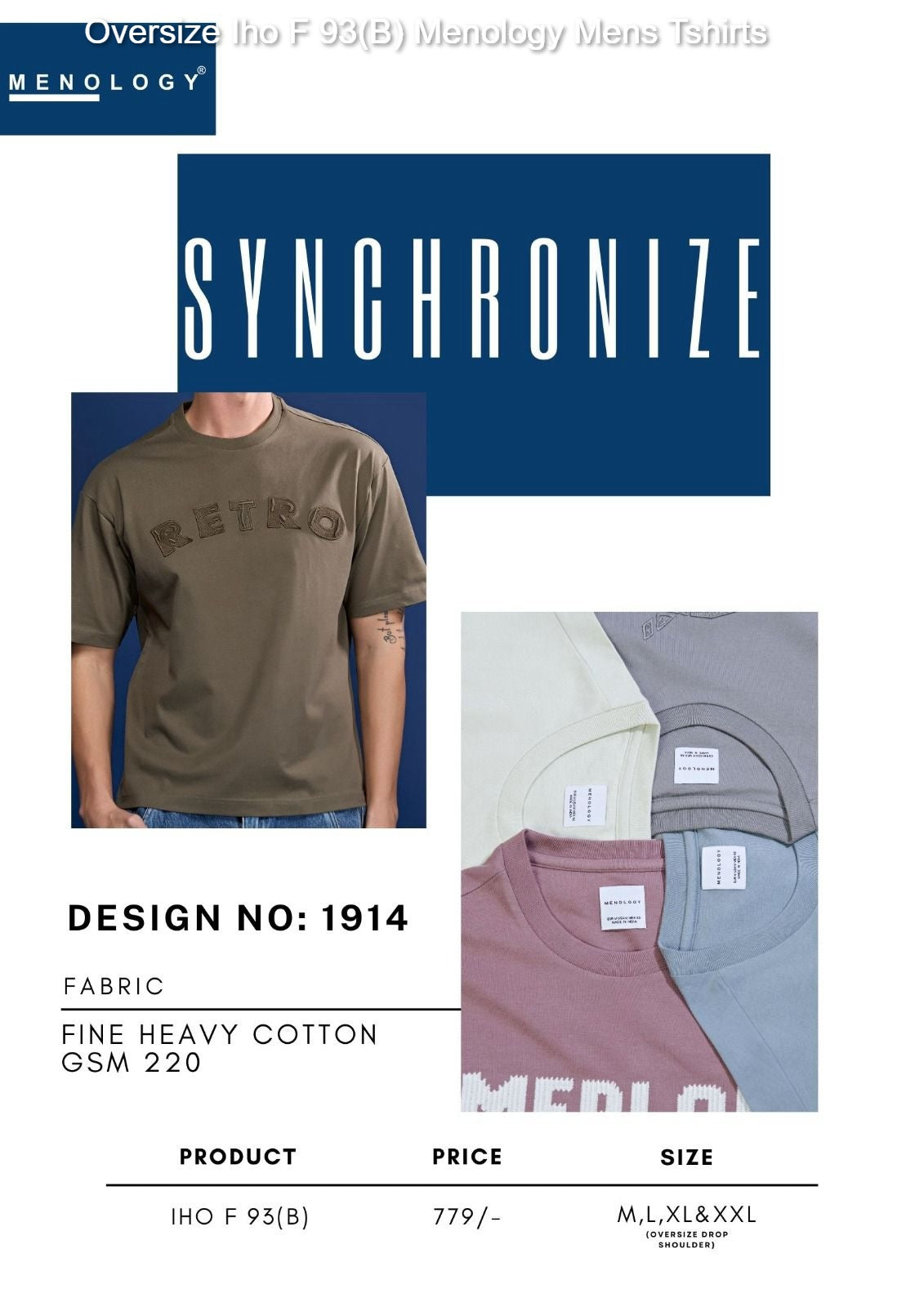 Oversize Iho F 93(B) Menology Cotton Mens Tshirts Wholesale Rate
