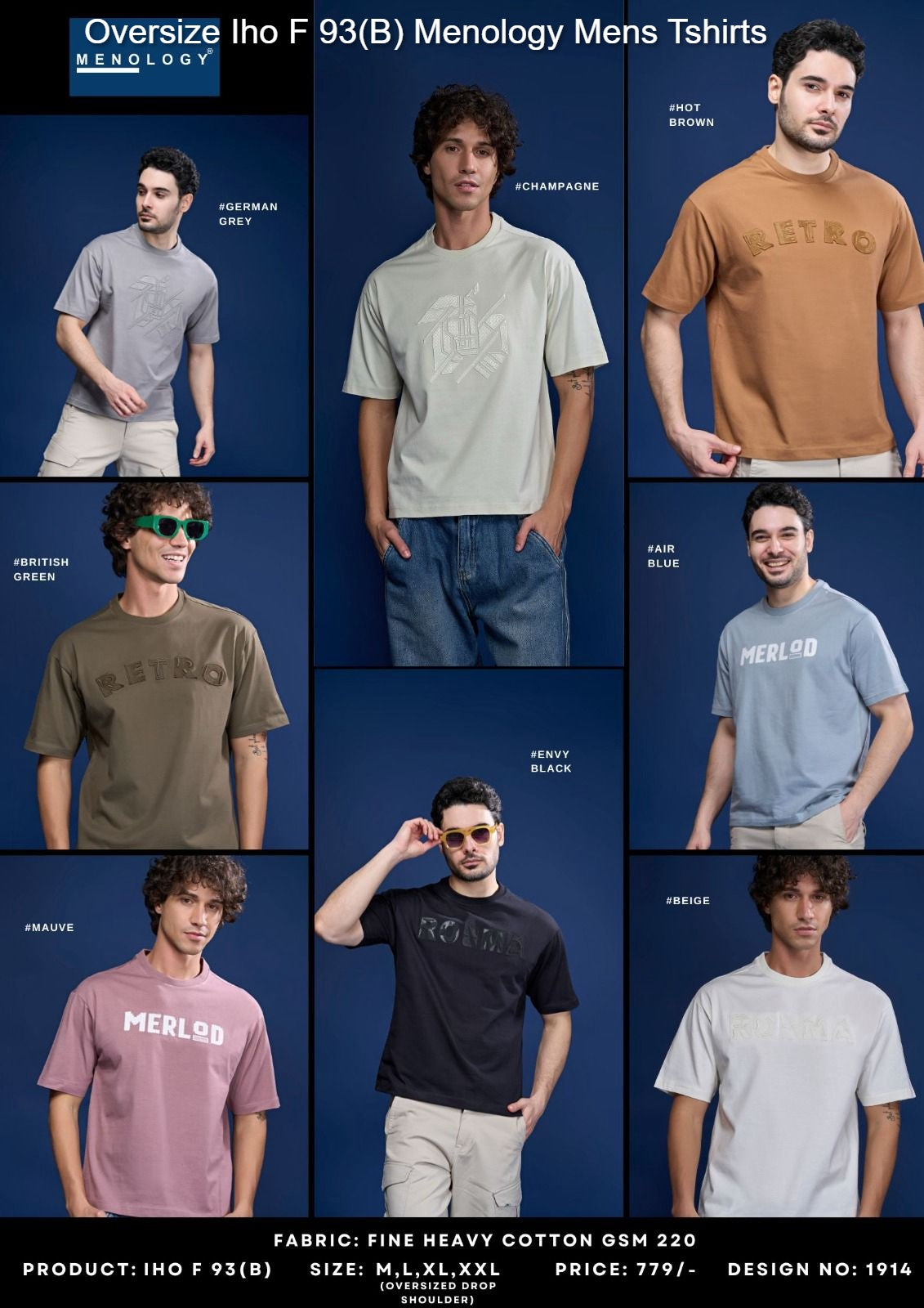 Oversize Iho F 93(B) Menology Cotton Mens Tshirts Wholesale Rate