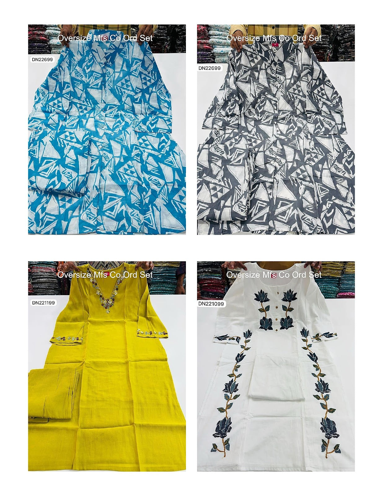 Oversize Mfs Cotton Co Ord Set Wholesaler