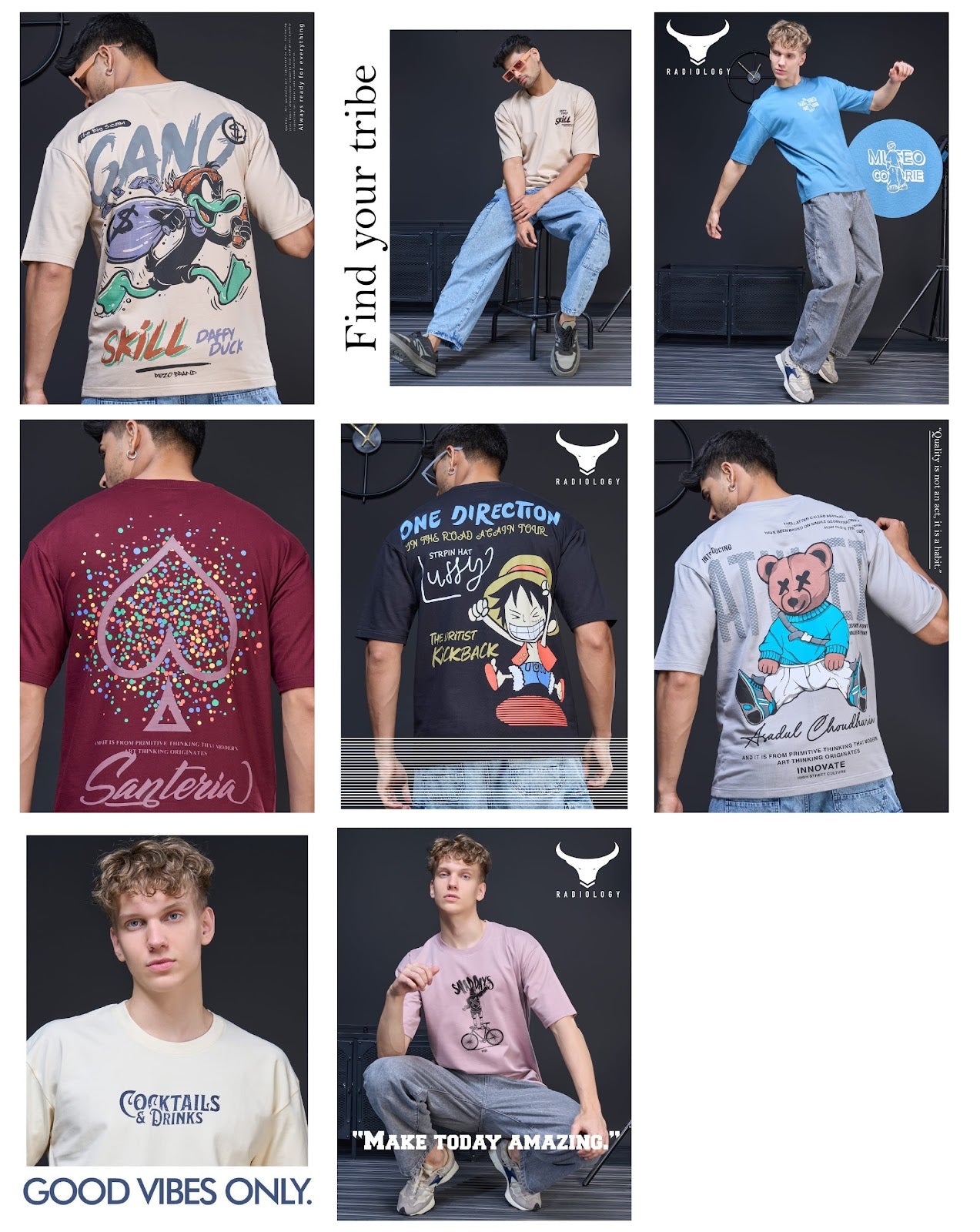 Oversize Series No 660 Radiology Cotton Looper Mens Tshirts Exporter India