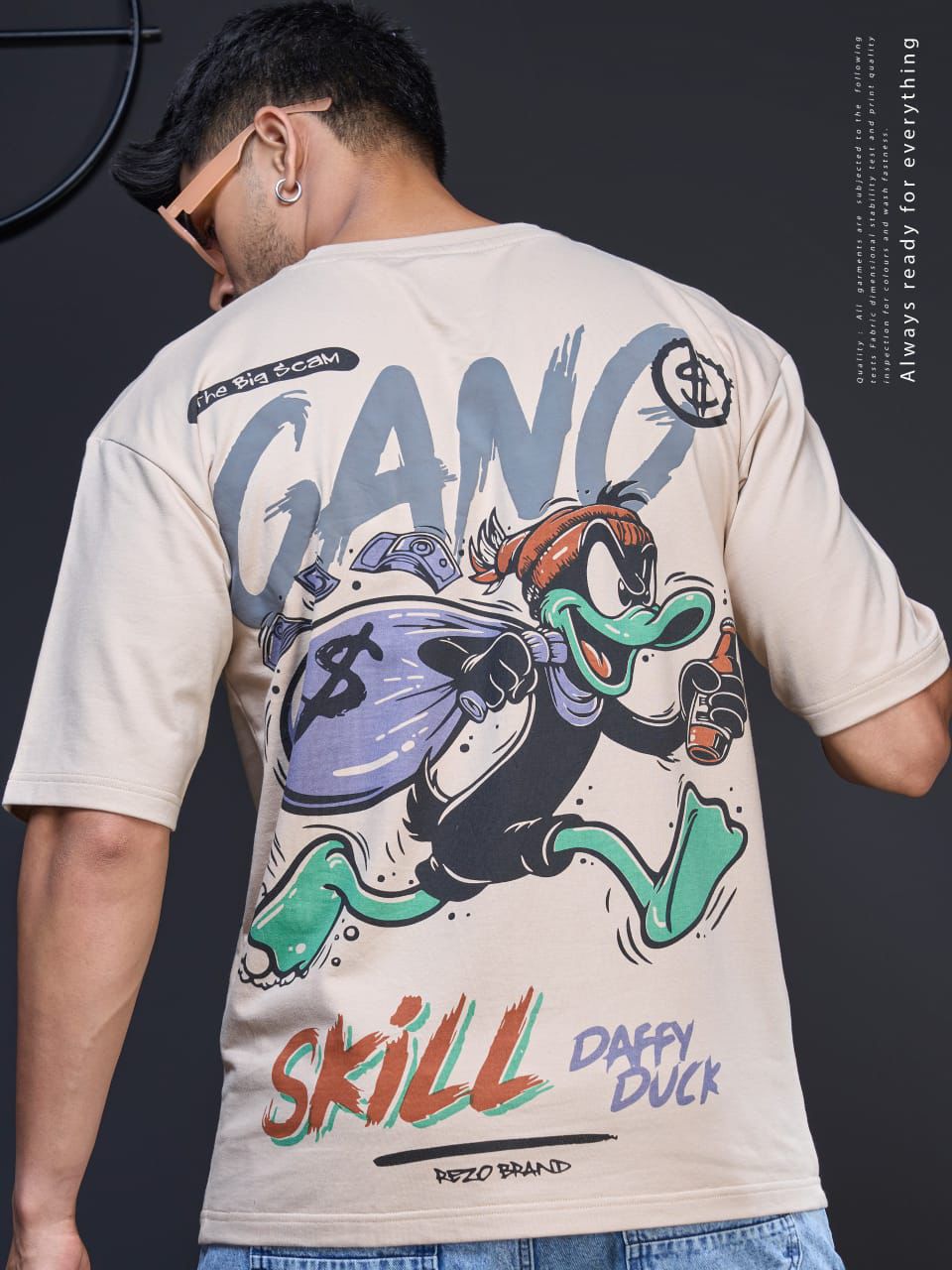 Oversize Series No 660 Radiology Cotton Looper Mens Tshirts Exporter India