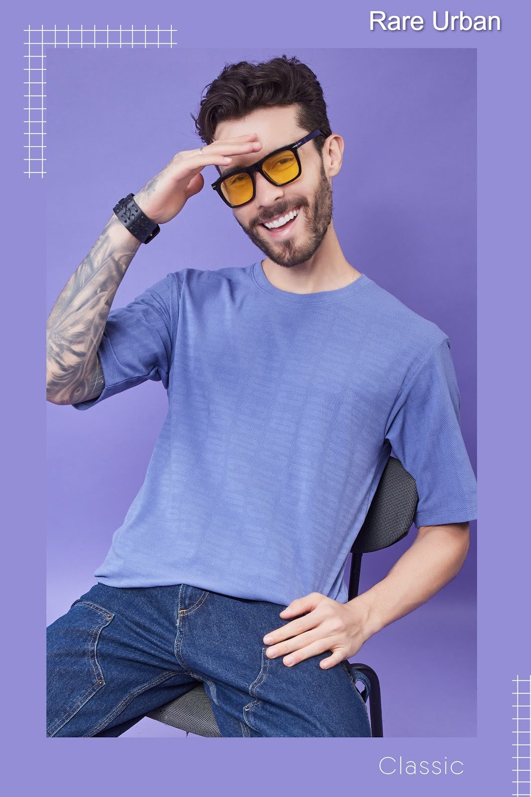 Oversize Vol 5886 Rare Urban Jacquard Knit Mens Tshirts Manufacturer India