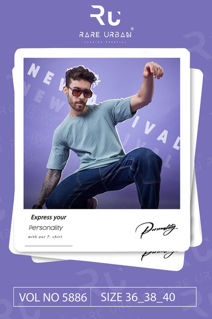 Oversize Vol 5886 Rare Urban Jacquard Knit Mens Tshirts Manufacturer India