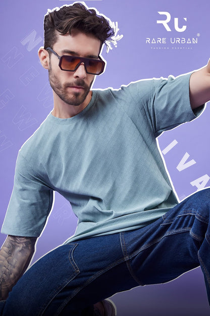 Oversize Vol 5886 Rare Urban Jacquard Knit Mens Tshirts Manufacturer India