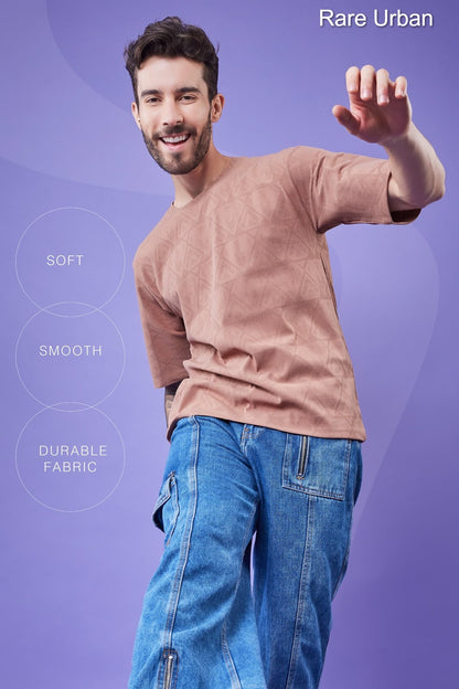Oversize Vol 5886 Rare Urban Jacquard Knit Mens Tshirts Manufacturer India