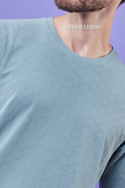 Oversize Vol 5886 Rare Urban Jacquard Knit Mens Tshirts Manufacturer India