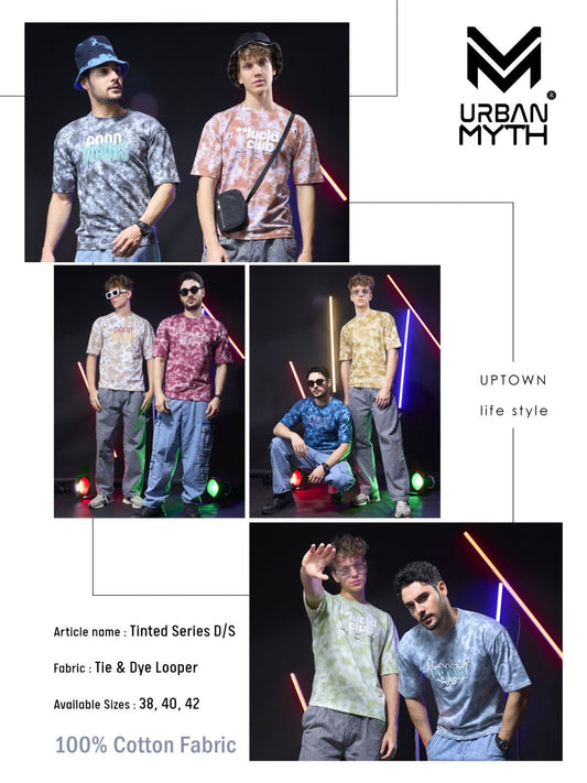 Oversized Tinted Series Rib Urban Myth Cotton Looper Mens Tshirts Supplier