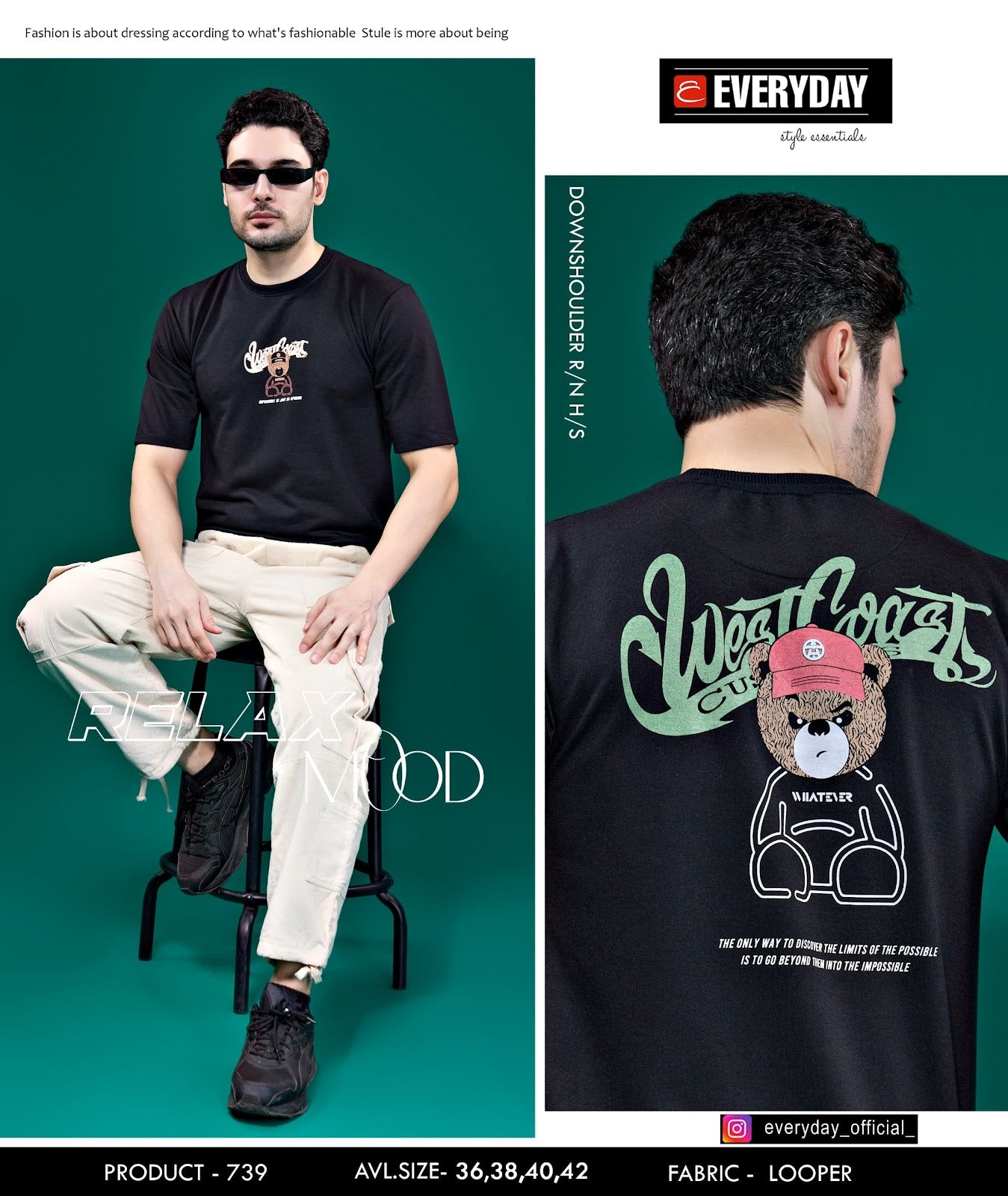 Oversized Vol 739 Everyday Looper Mens Tshirts Wholesaler India