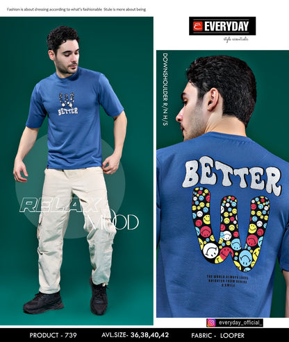 Oversized Vol 739 Everyday Looper Mens Tshirts Wholesaler India