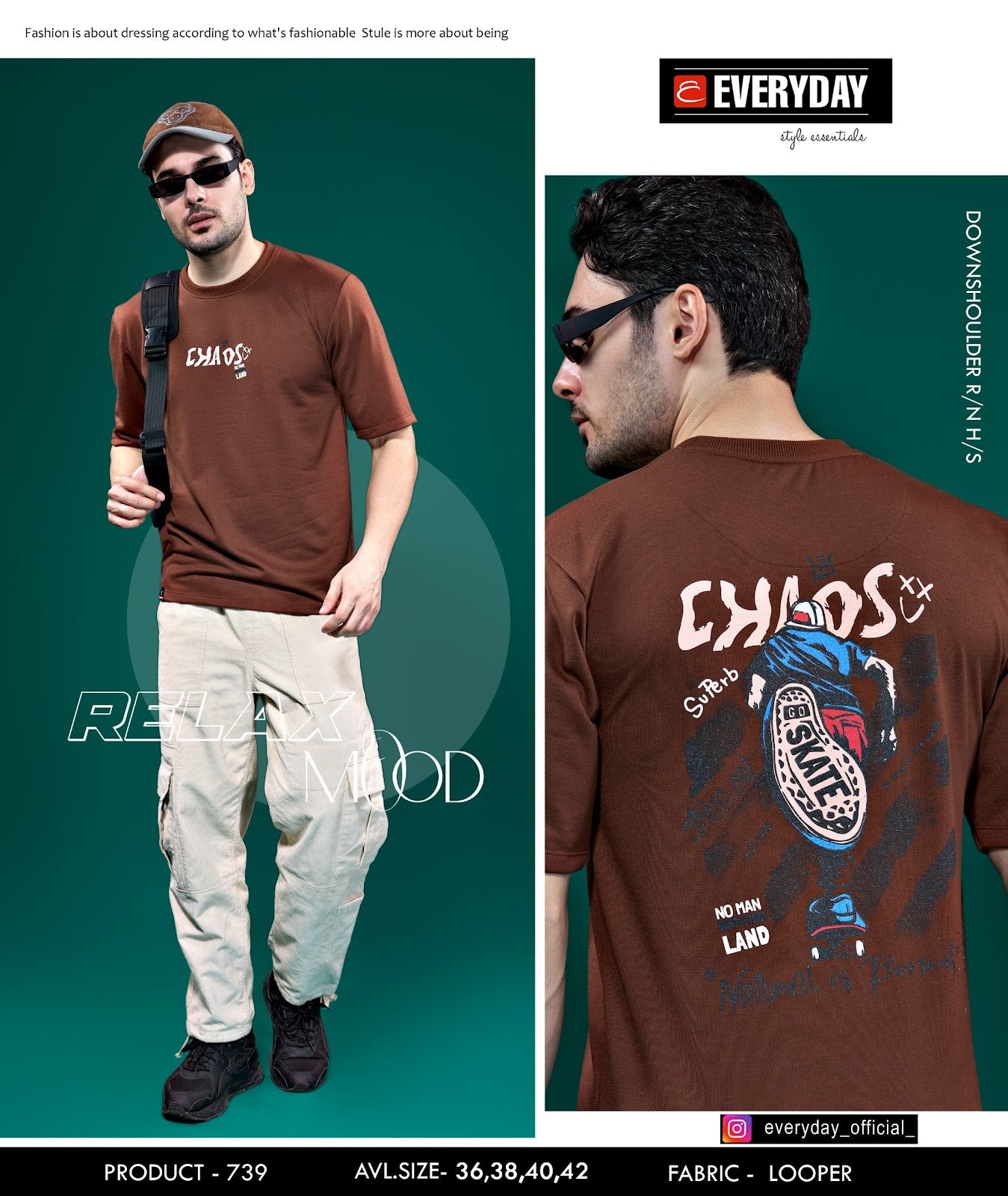 Oversized Vol 739 Everyday Looper Mens Tshirts Wholesaler India