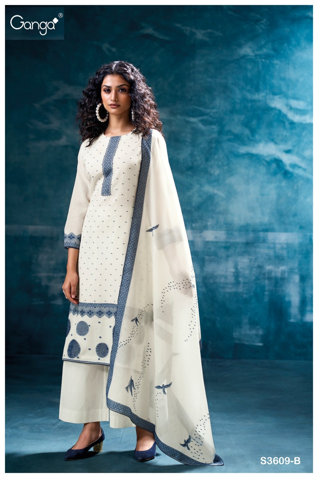 Oviya 3609 Ganga Mul Mul Plazzo Style Suits Wholesale Rate