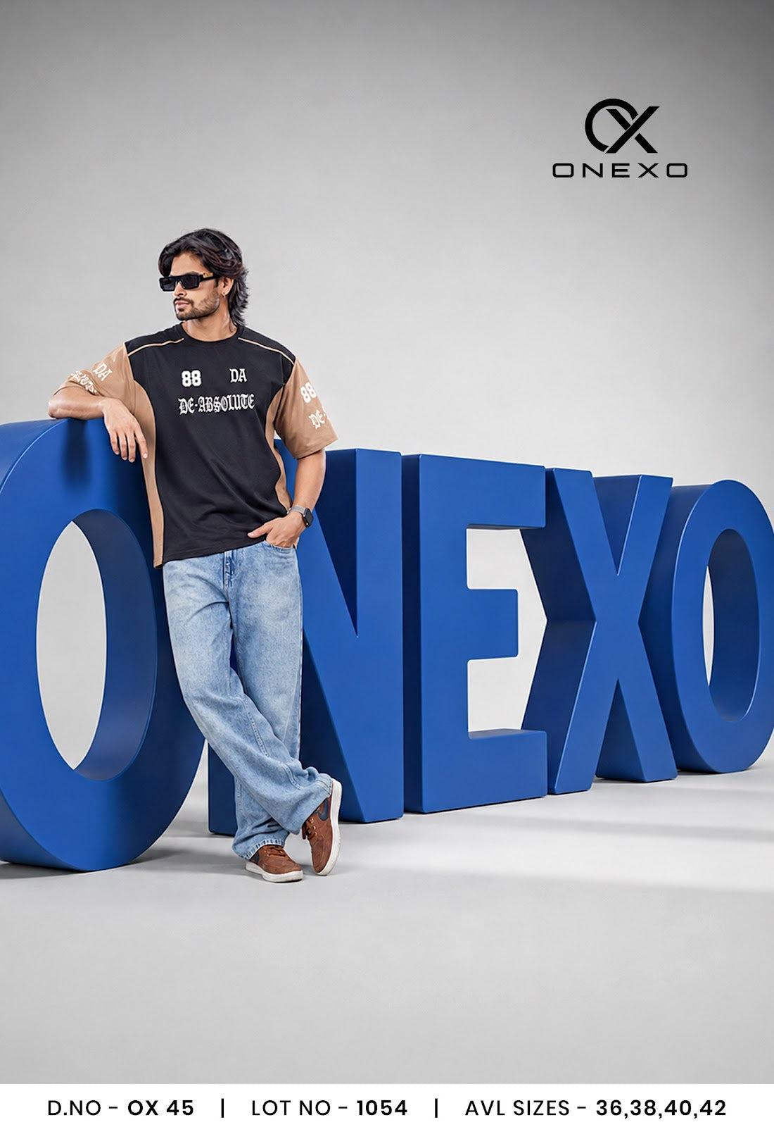 Ox 45 Onexo Fake Cotton Mens Tshirts Wholesaler Ahmedabad