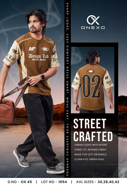 Ox 45 Onexo Fake Cotton Mens Tshirts Wholesaler Ahmedabad