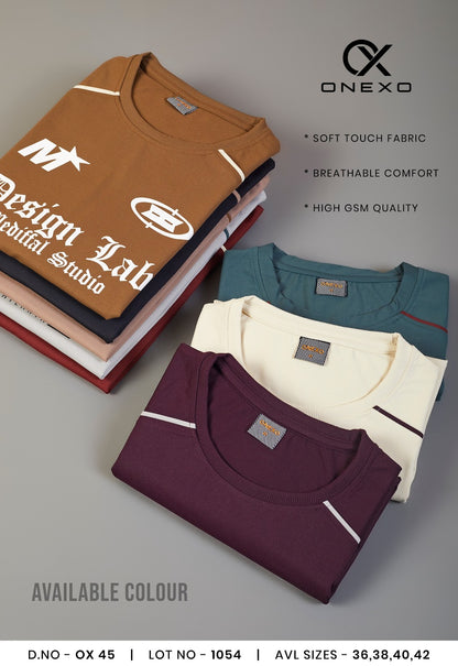 Ox 45 Onexo Fake Cotton Mens Tshirts Wholesaler Ahmedabad