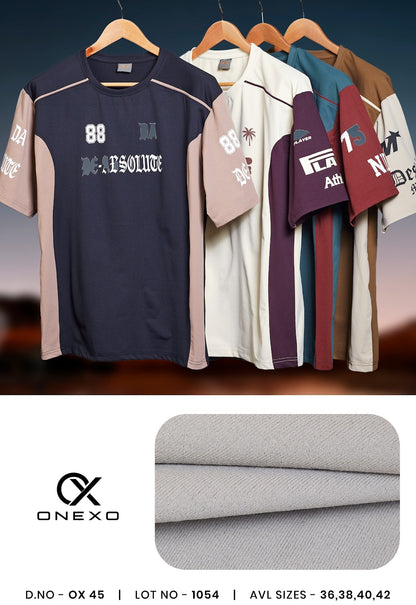 Ox 45 Onexo Fake Cotton Mens Tshirts Wholesaler Ahmedabad