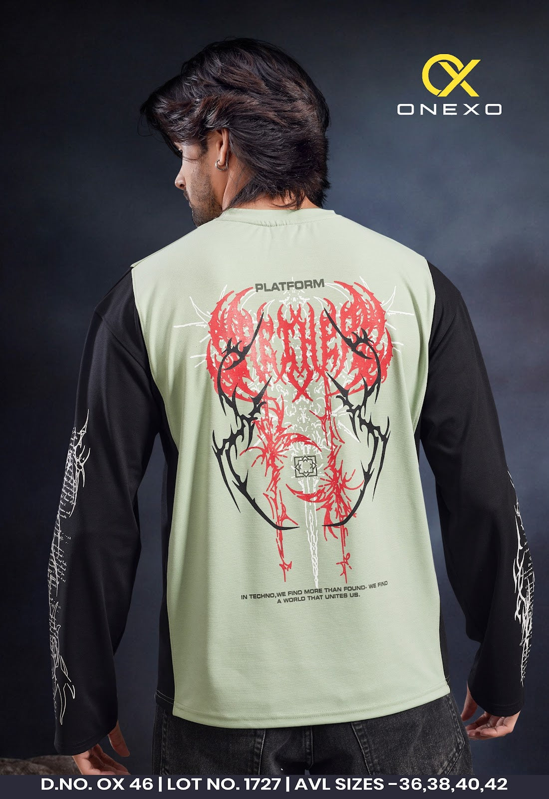 Ox 46 Full Sleeves Onexo Cotton Mens Tshirts Manufacturer