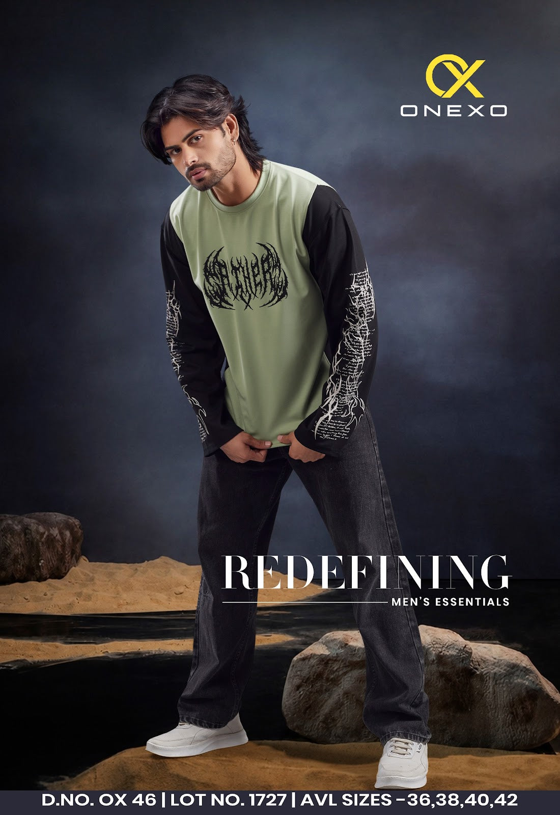 Ox 46 Full Sleeves Onexo Cotton Mens Tshirts Manufacturer