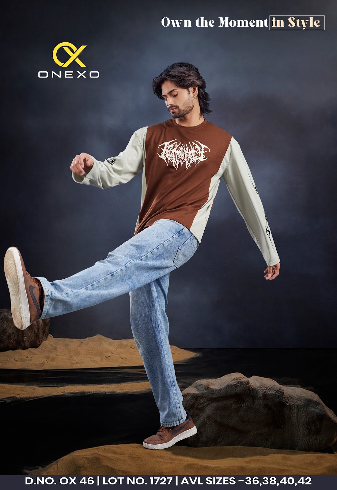 Ox 46 Full Sleeves Onexo Cotton Mens Tshirts Manufacturer