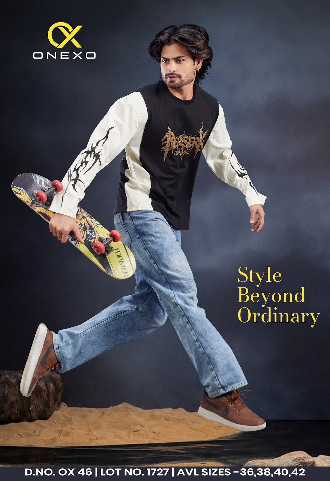 Ox 46 Full Sleeves Onexo Cotton Mens Tshirts Manufacturer