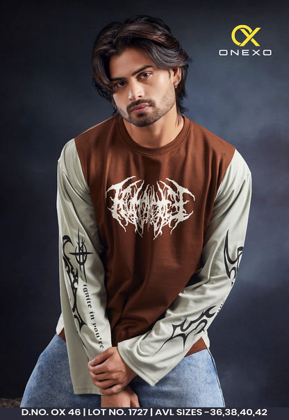 Ox 46 Full Sleeves Onexo Cotton Mens Tshirts Manufacturer
