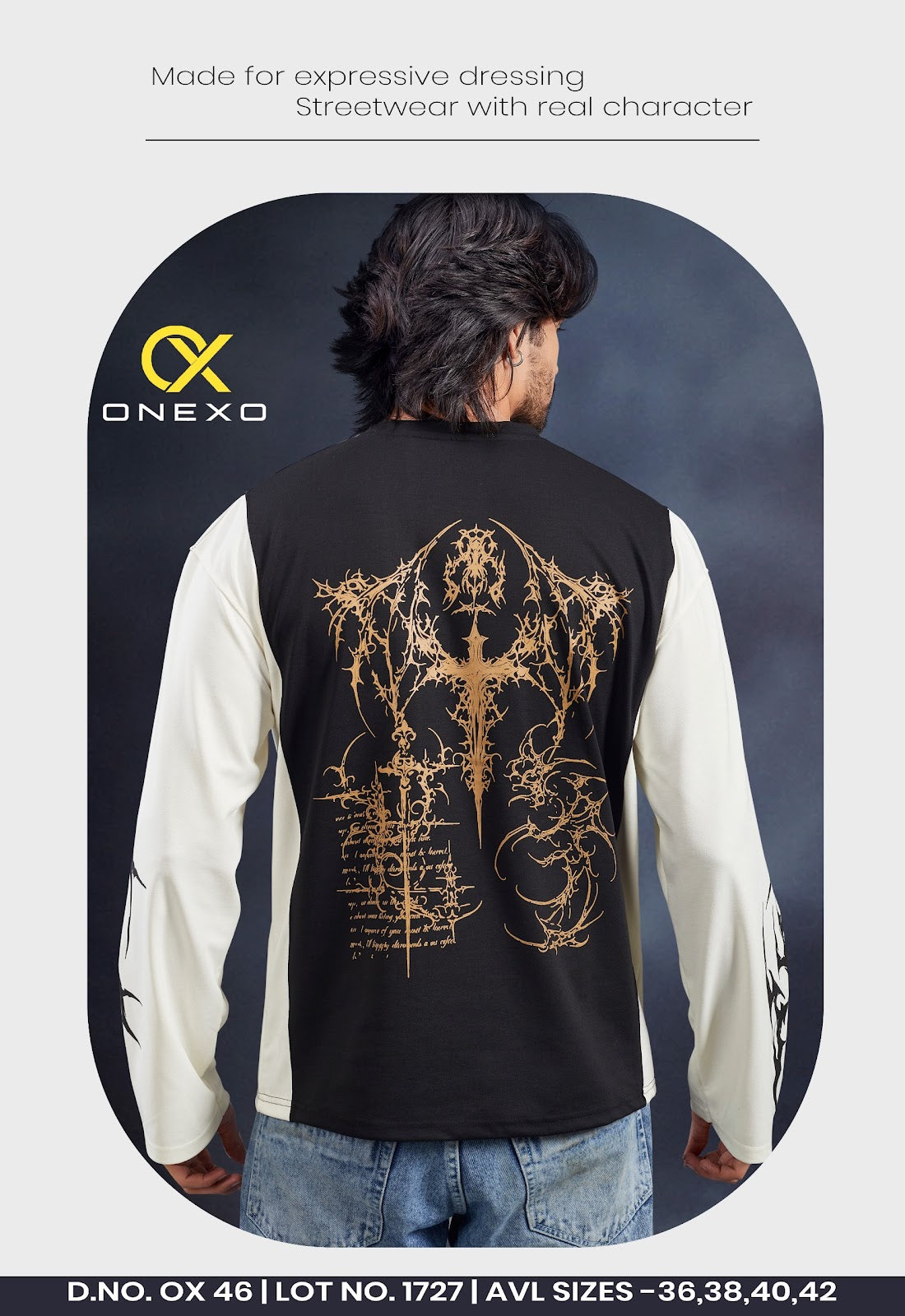 Ox 46 Full Sleeves Onexo Cotton Mens Tshirts Manufacturer
