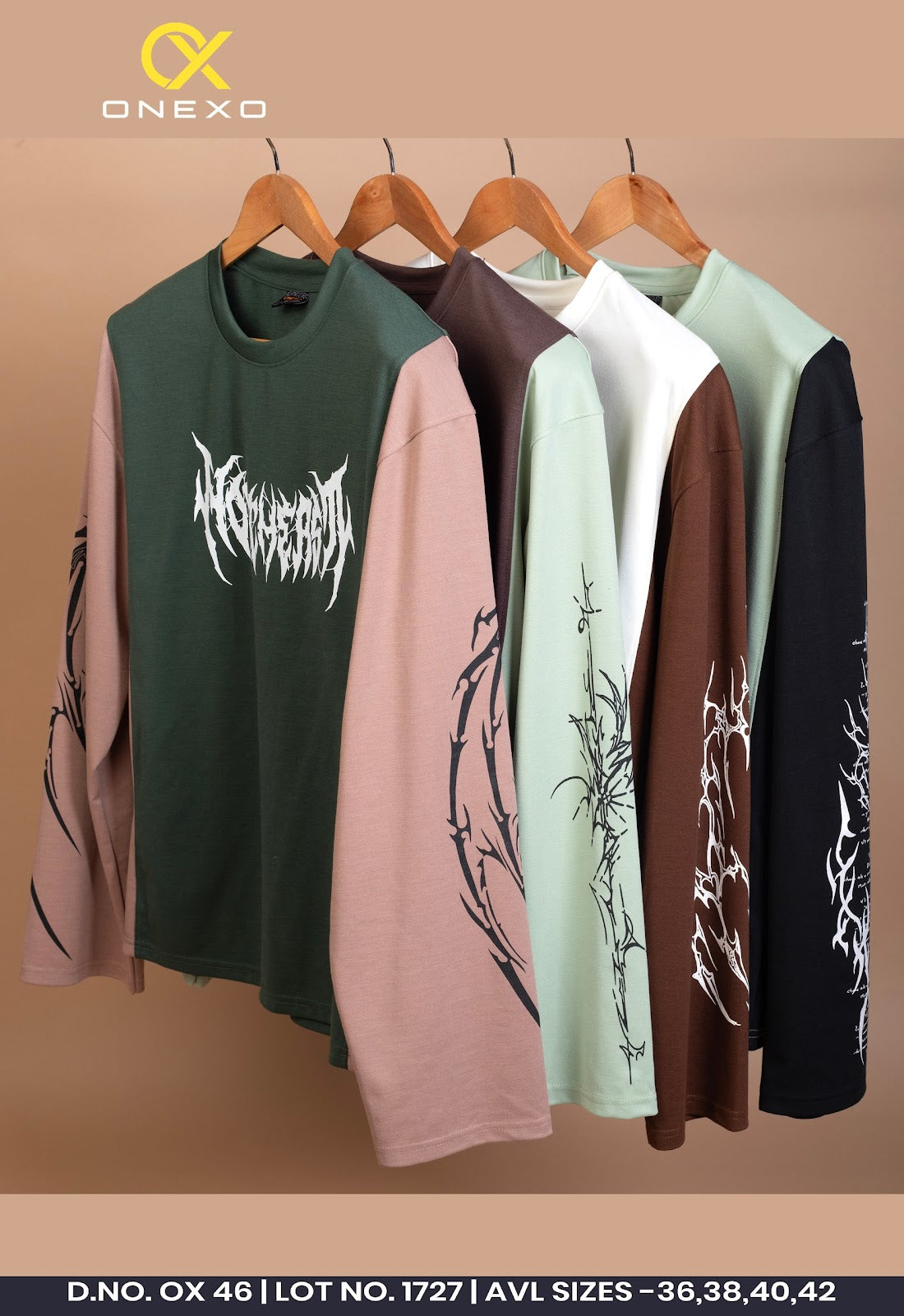 Ox 46 Full Sleeves Onexo Cotton Mens Tshirts Manufacturer