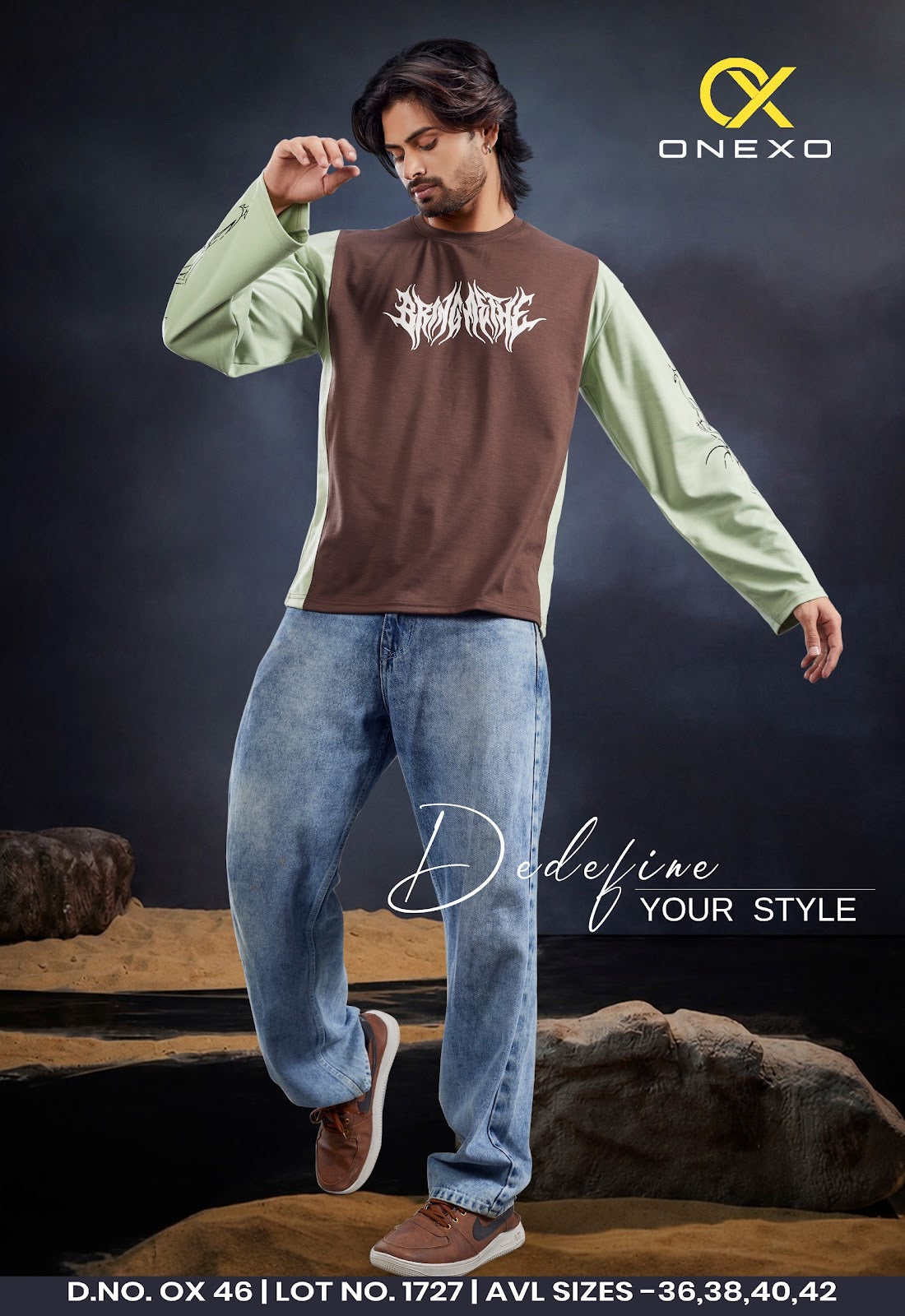 Ox 46 Full Sleeves Onexo Cotton Mens Tshirts Manufacturer