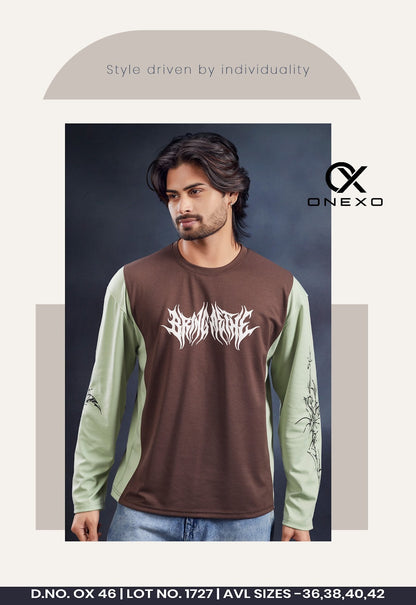 Ox 46 Full Sleeves Onexo Cotton Mens Tshirts Manufacturer