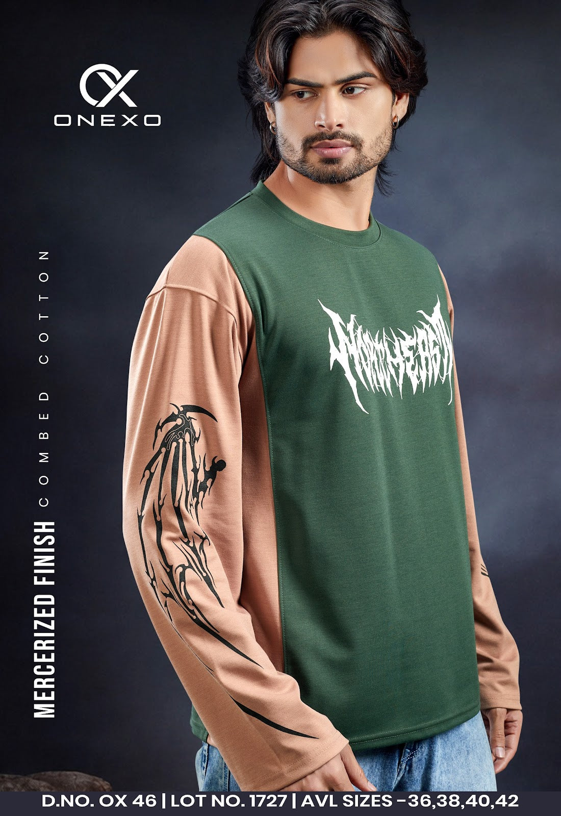 Ox 46 Full Sleeves Onexo Cotton Mens Tshirts Manufacturer