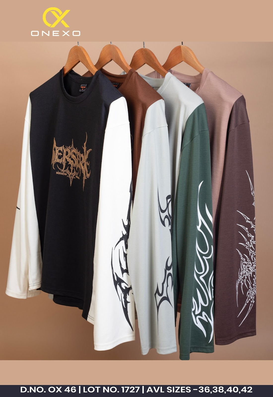 Ox 46 Full Sleeves Onexo Cotton Mens Tshirts Manufacturer