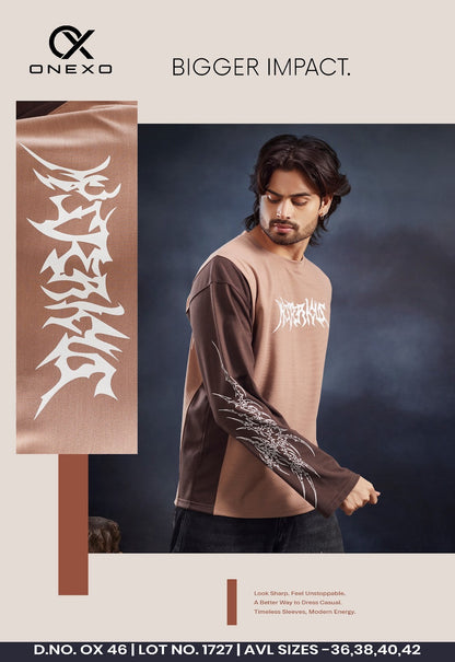 Ox 46 Full Sleeves Onexo Cotton Mens Tshirts Manufacturer