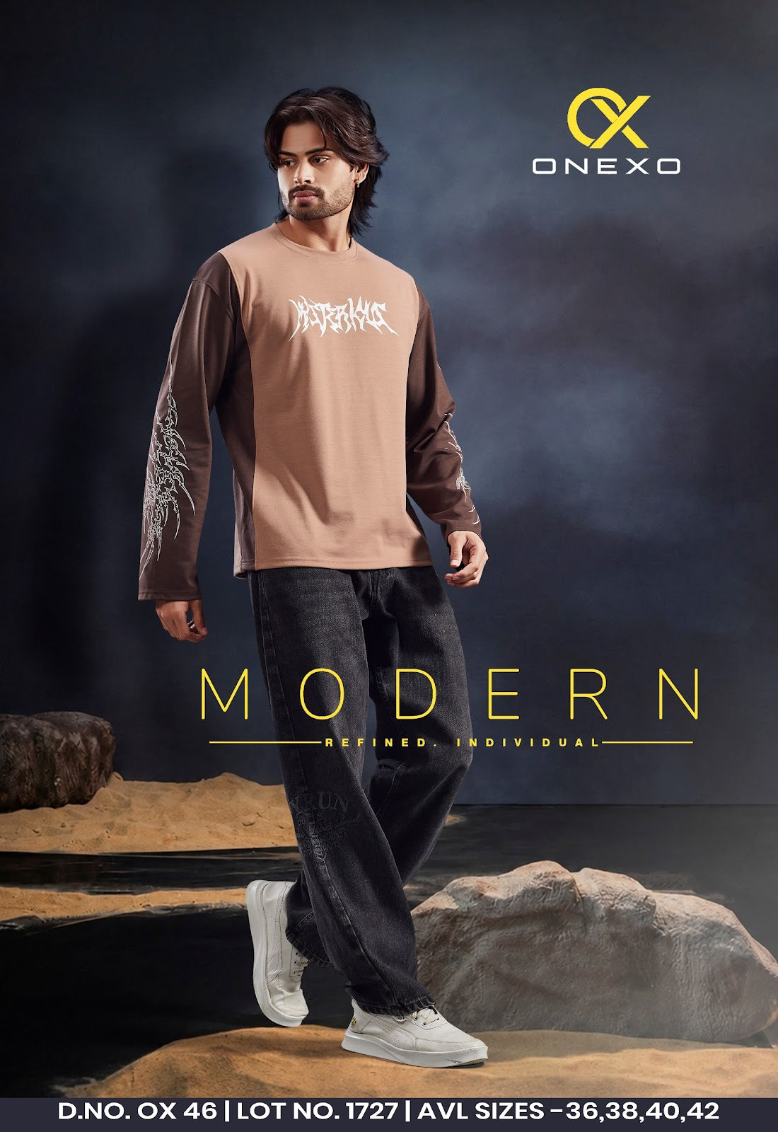 Ox 46 Full Sleeves Onexo Cotton Mens Tshirts Manufacturer