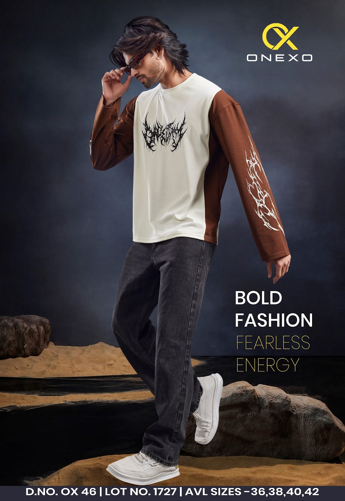 Ox 46 Full Sleeves Onexo Cotton Mens Tshirts Manufacturer
