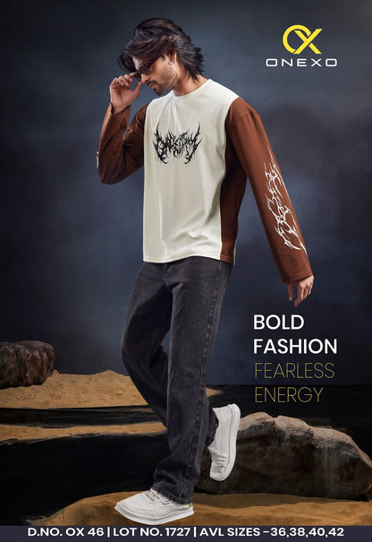 Ox 46 Full Sleeves Onexo Cotton Mens Tshirts Manufacturer