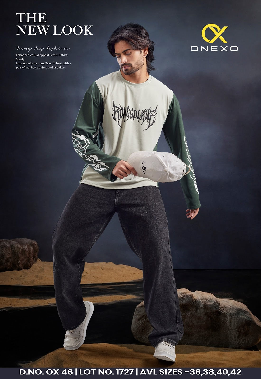 Ox 46 Full Sleeves Onexo Cotton Mens Tshirts Manufacturer